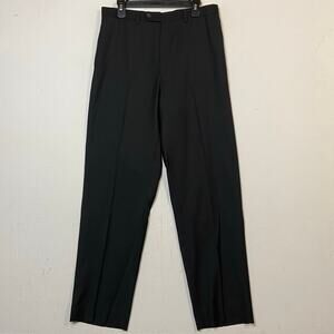 Ralph Lauren Men's Black Flat Front Slacks Dress Pants Size 34X34